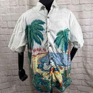 Disney World Mickey Mouse Island Hammock Men's Large Shirt Epcot Magic Kingdom